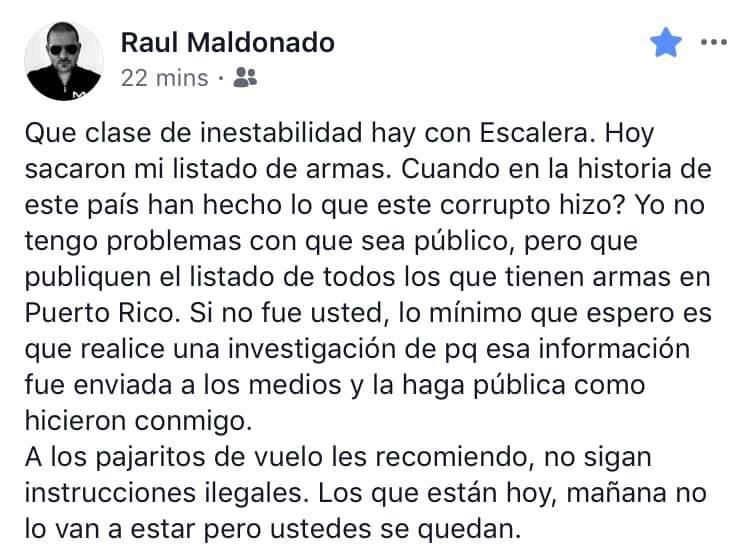 Reacción de Rauli Maldonado a acusación de Ecalera